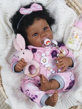 Realistic Reborn Baby Doll Black Girl – 18 Inch